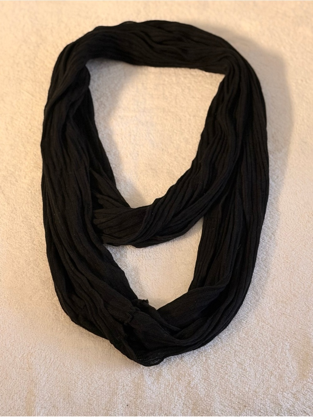 Black Women's Infinity Scarf - Soft, lightweight accessory infinity scarf.